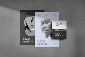 Shadow Overlay Stationery Mockup