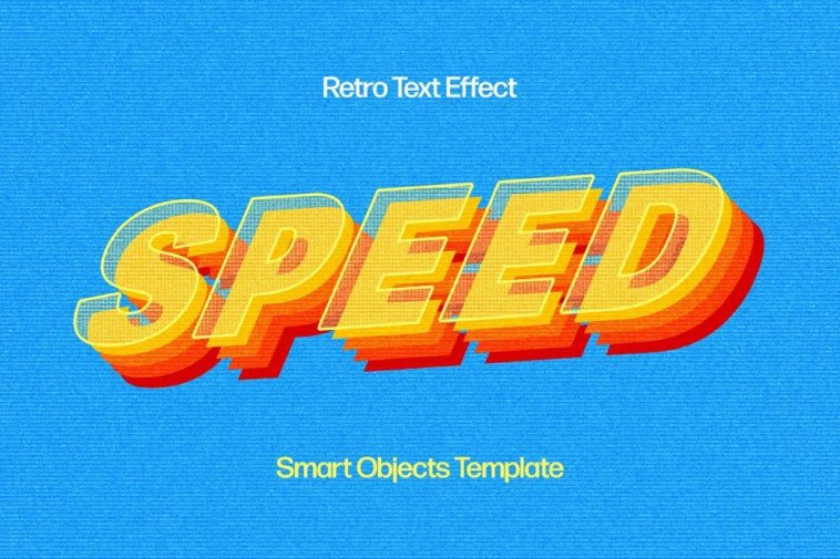 70s Retro Text Effect