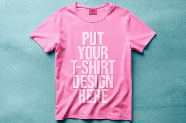 Flat T-Shirt Mockup PSD Top View - PsFiles