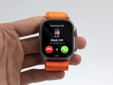 Free Hand-Holding Apple Watch Ultra Mockup PSD