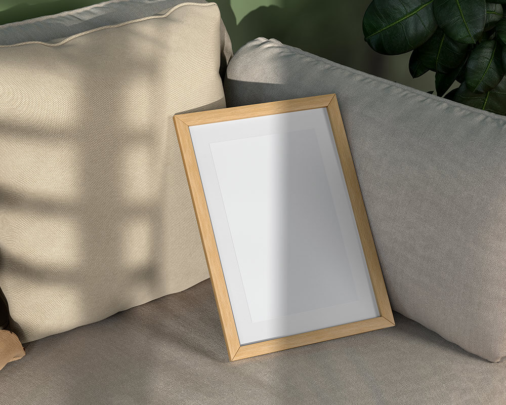 Free Wooden Picture Frame Mockup