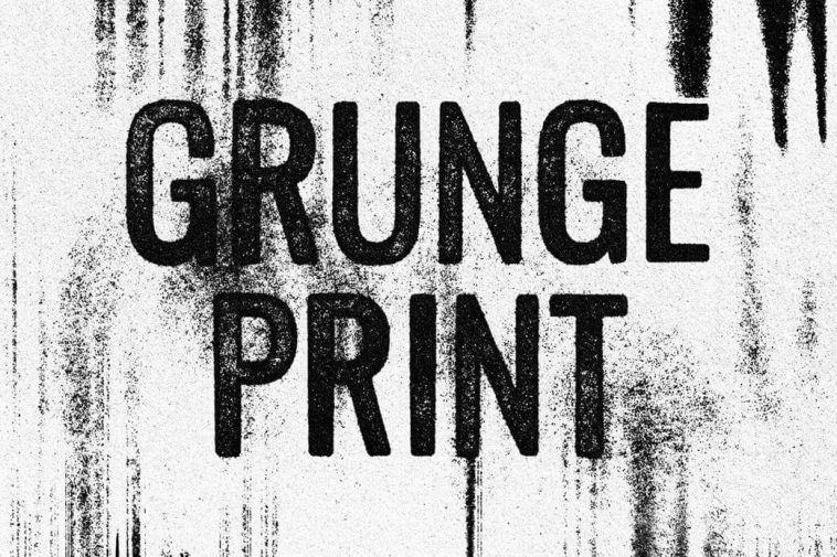 Grunge Print Text Effect