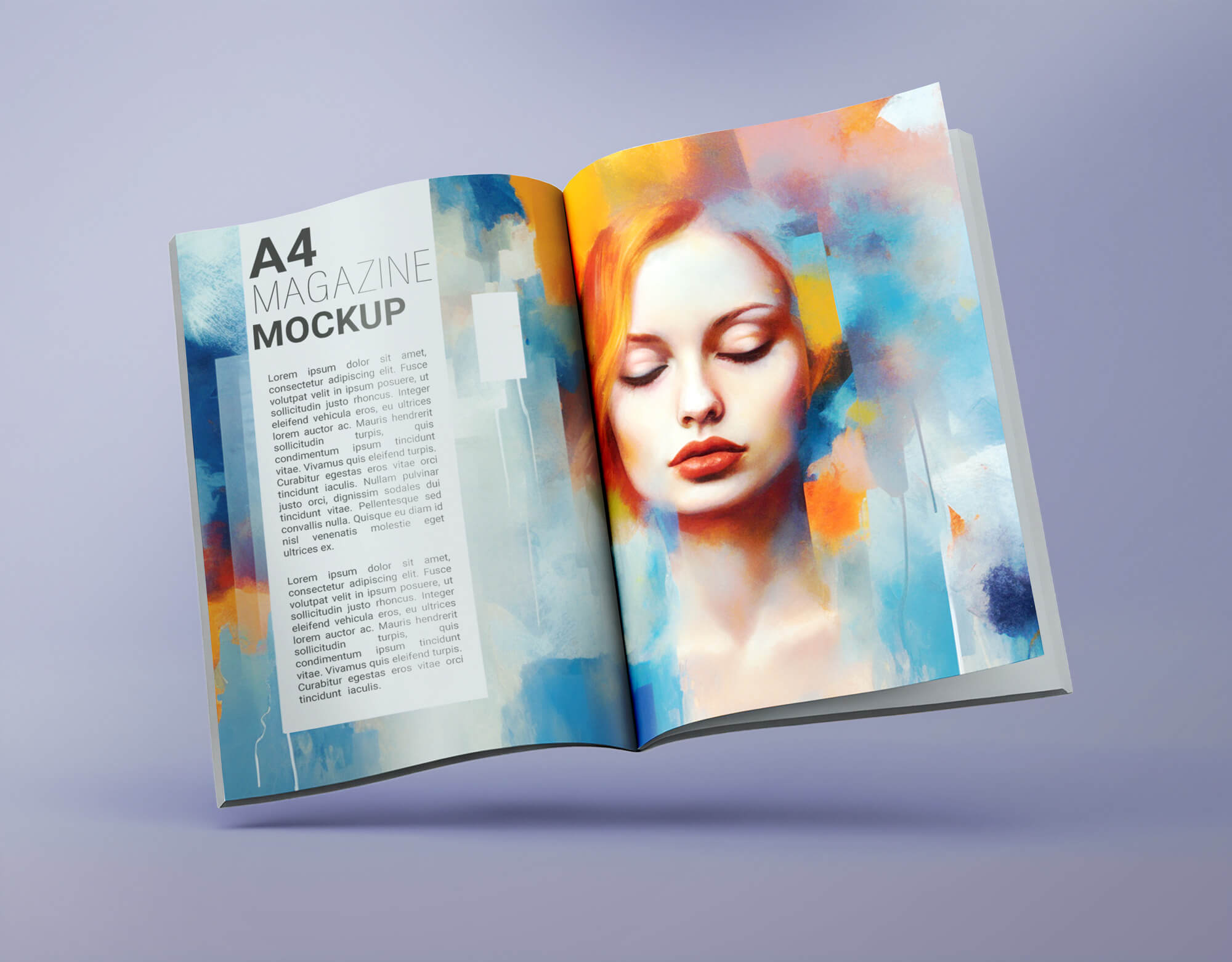 Free Open Book Magazine Inner Page Mockup PSD - PsFiles