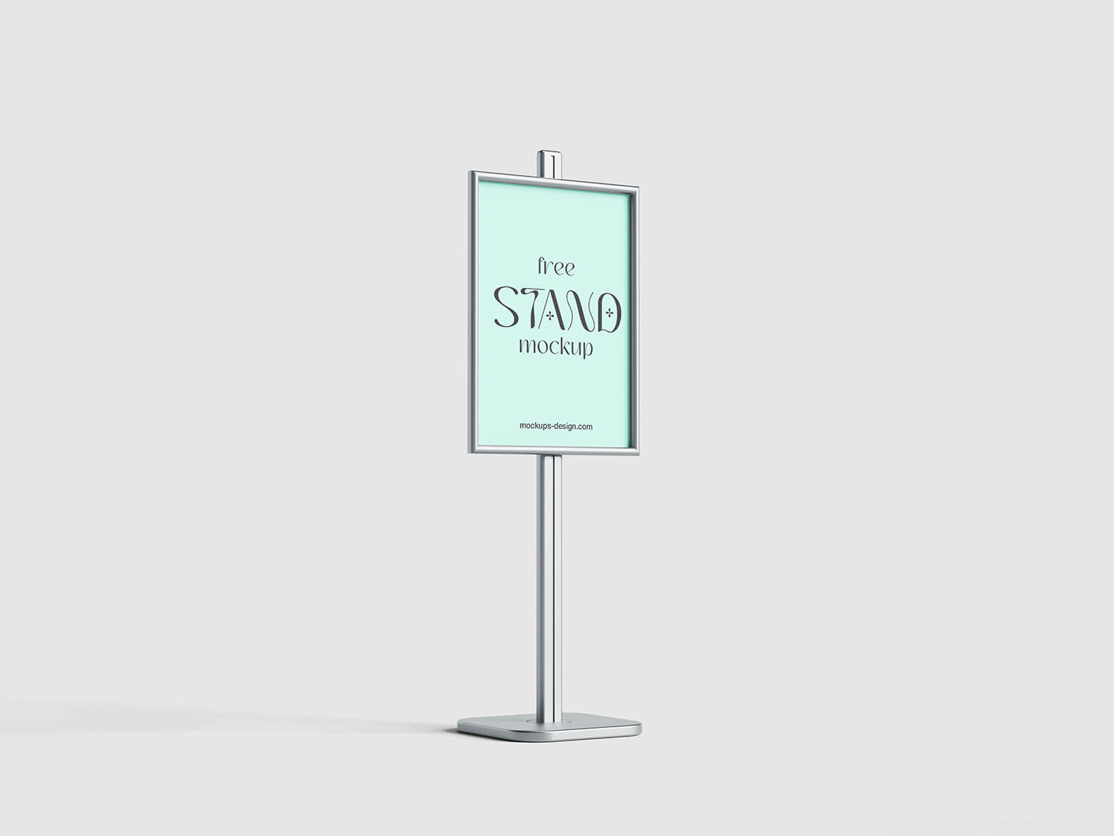 3 Free Information Poster Stand Mockup PSD Files