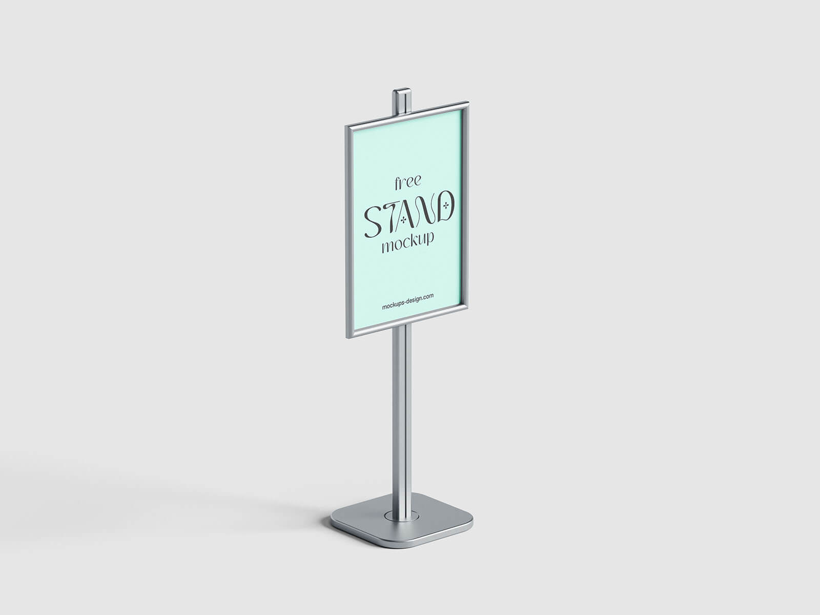 3 Free Information Poster Stand Mockup PSD Files