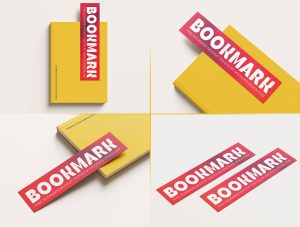 5 Free Rectangle Bookmark Mockup PSD Files