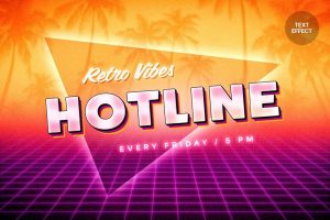 80s Retrowave Text Effect