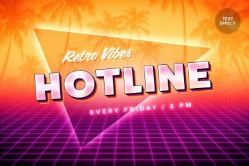 80s Retrowave Text Effect