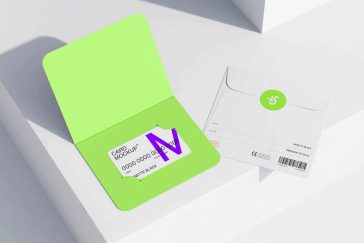 Envelope and Plastic Card Mockup