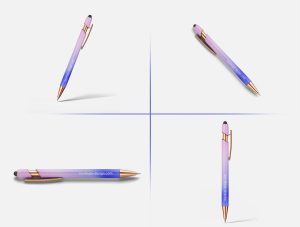 Free Ballpoint Pen With Stylus Mockup PSD Set