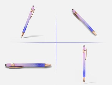 Free Ballpoint Pen With Stylus Mockup PSD Set