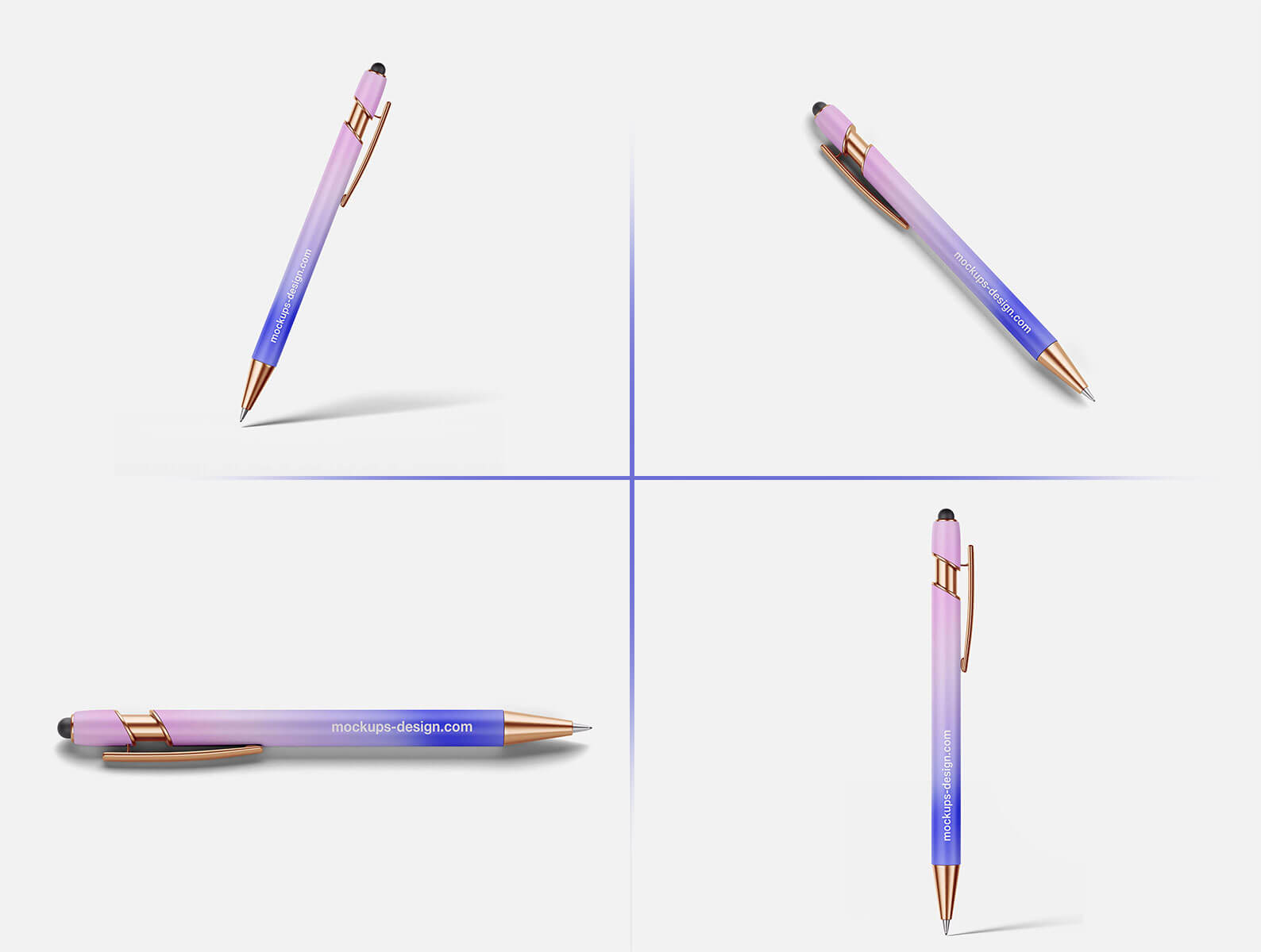 Free Ballpoint Pen With Stylus Mockup PSD Set