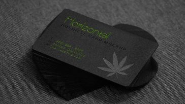 Free Black Business Card Mockup PSD