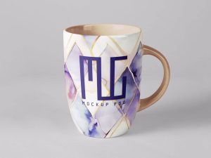 Free Ceramic Tall Coffee Mug Mockup PSD