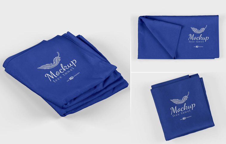 Free Hotel / Spa Towel Mockup PSD Set