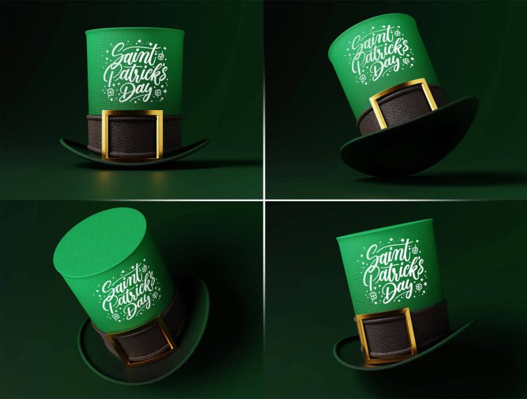 Green Buckle Hat Mockup