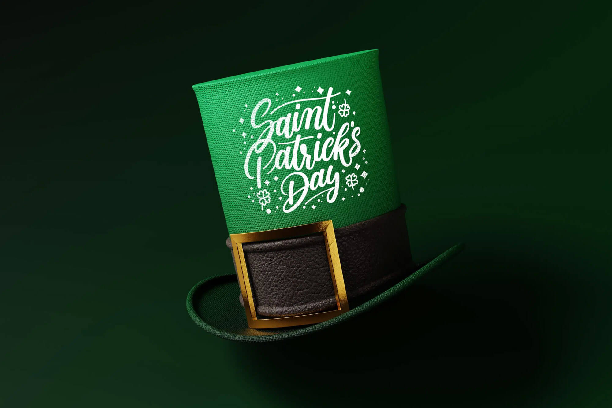 Green Buckle Hat Mockup