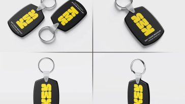 Plastic Key Chain Mockup