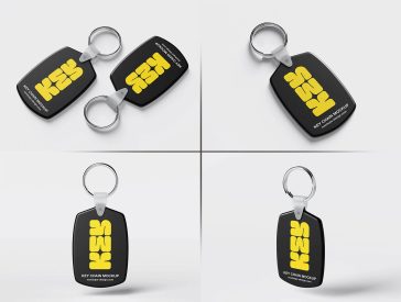 Plastic Key Chain Mockup