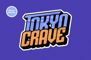 Wrinkled Glossy Sticker Mockup