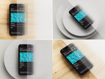 iPhone 15 With Glass Mockup