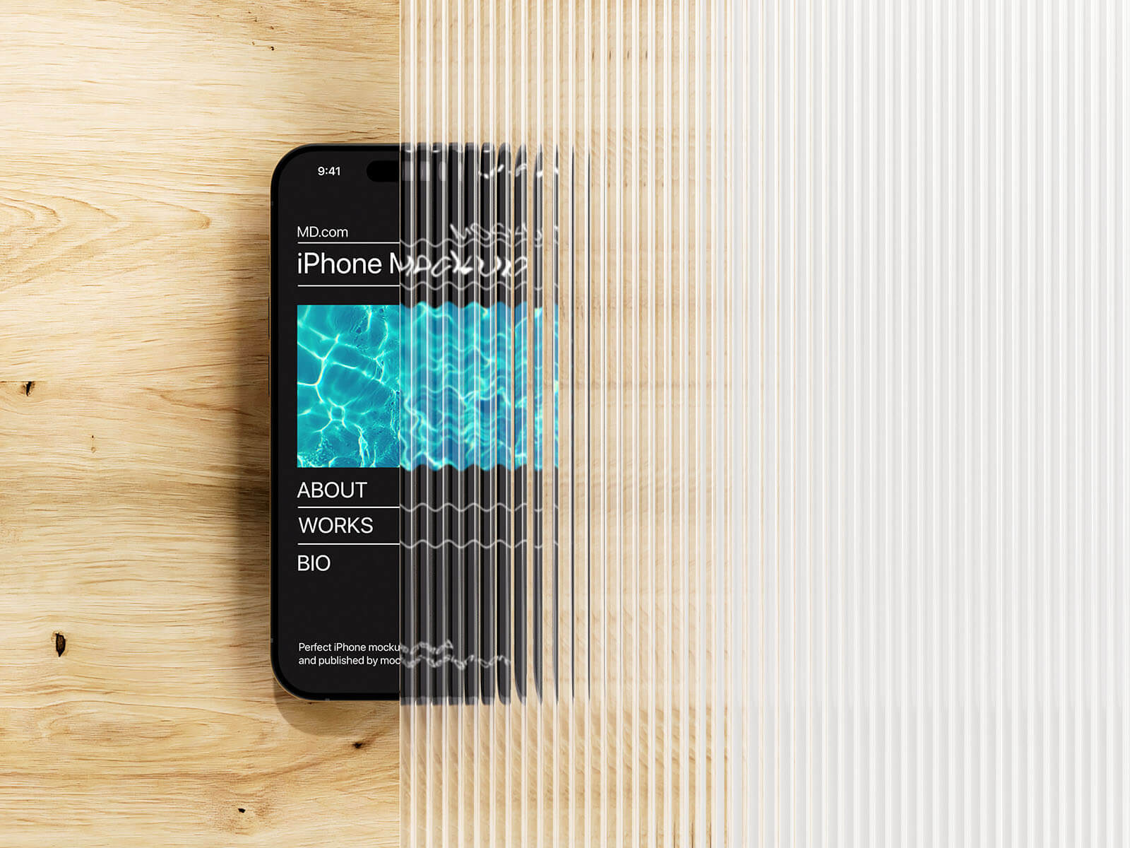 iPhone 15 With Glass Mockup