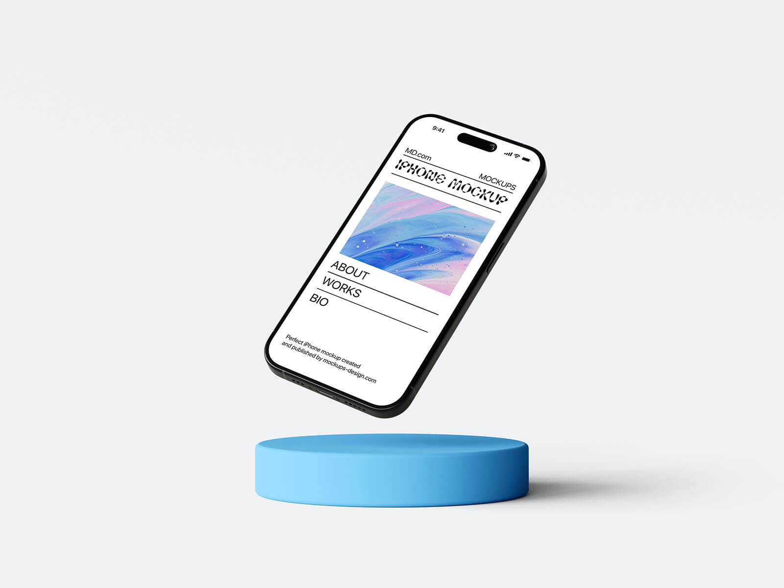 iPhone 15 On Podium Mockup