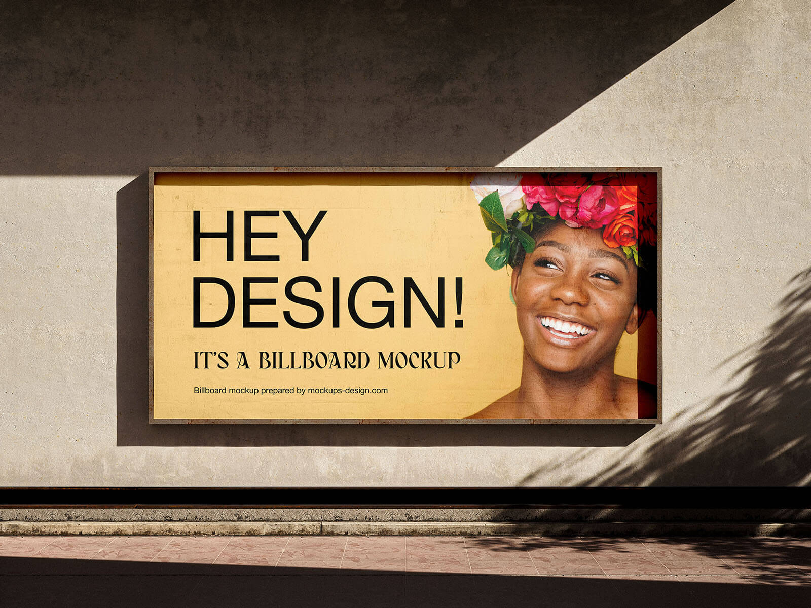 Free Wall Mounted Billboard Mockup PSD Set