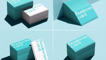 5 Free Hard Shadow Business Card Mockup PSD Files