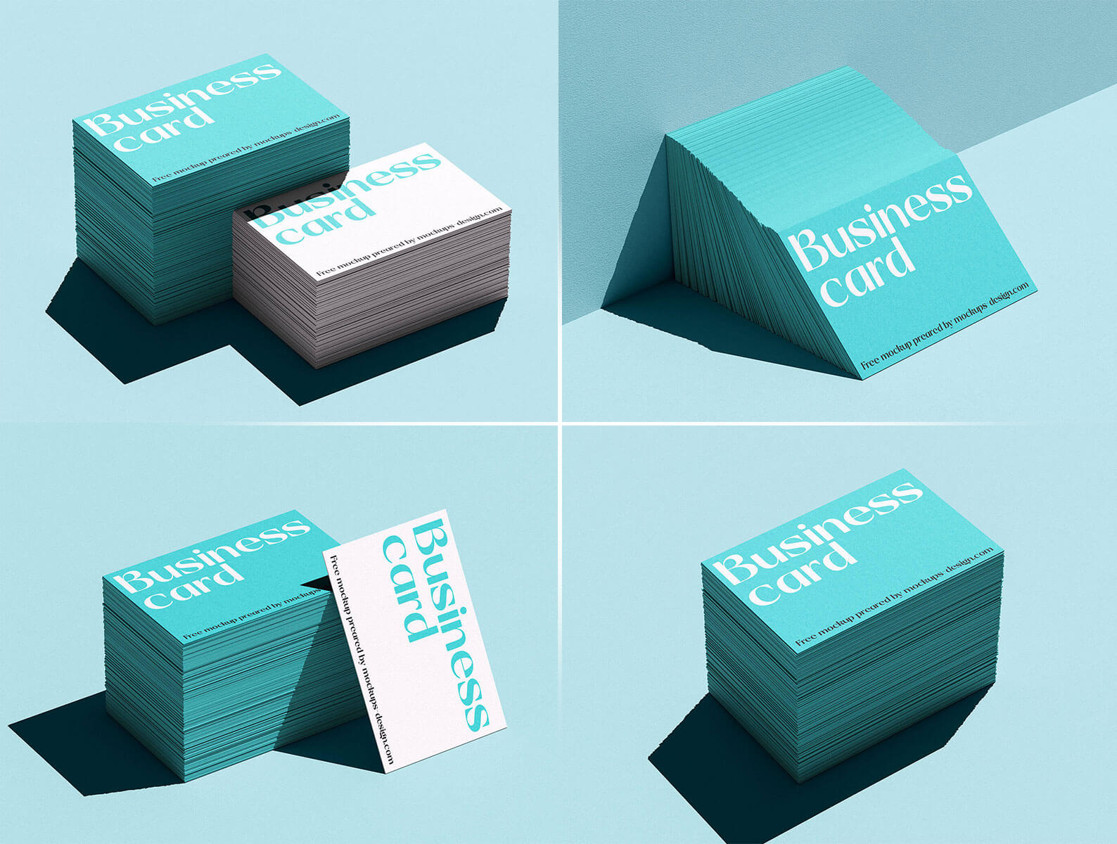 5 Free Hard Shadow Business Card Mockup PSD Files