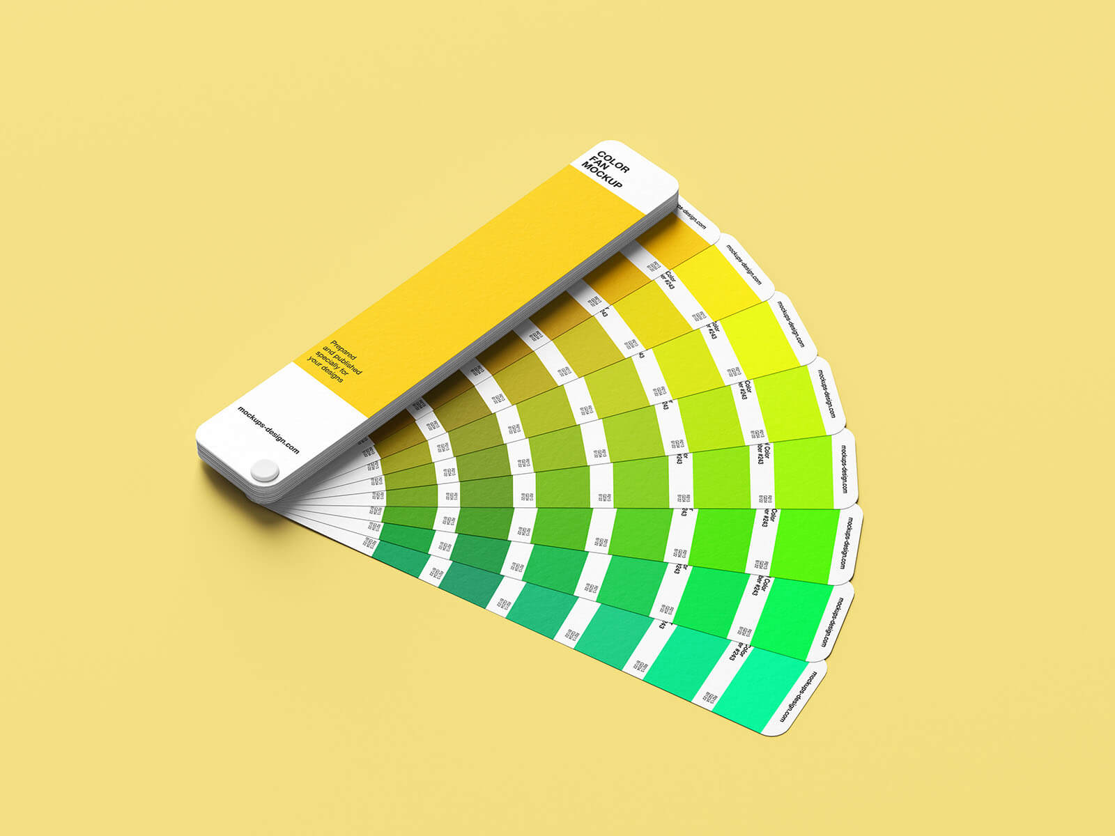 6 Free Color Fan Deck / Book Mockup PSD Files