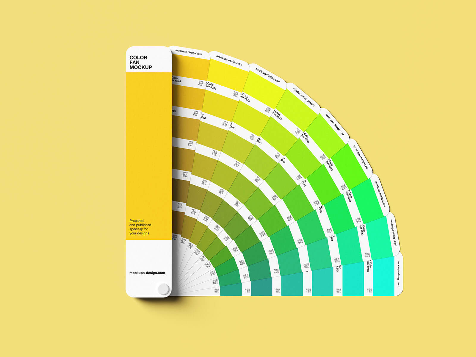 6 Free Color Fan Deck / Book Mockup PSD Files