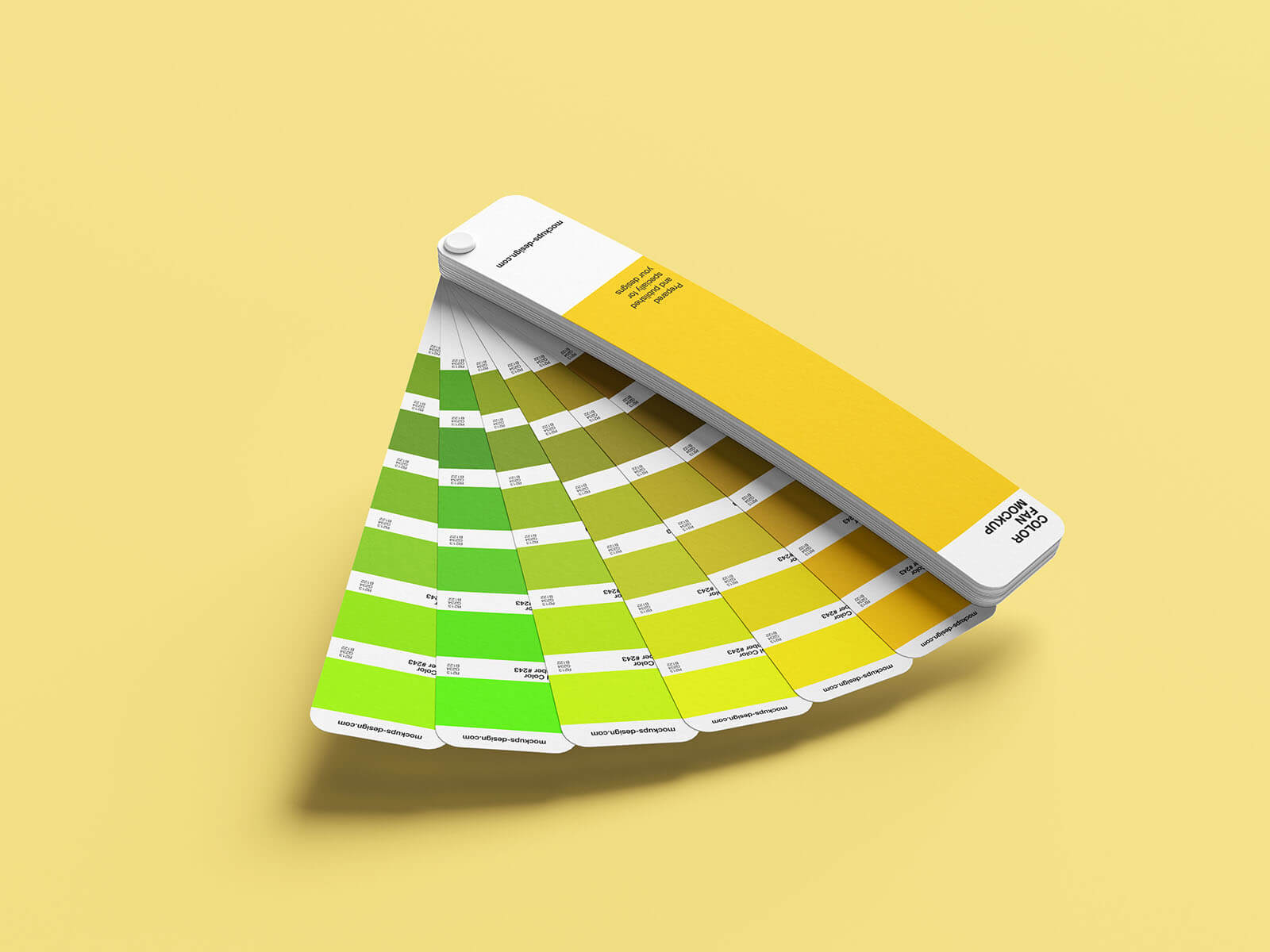 6 Free Color Fan Deck / Book Mockup PSD Files