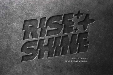 Concrete Text And Logo Mockup