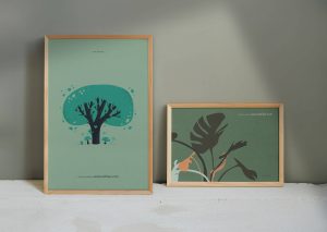 Free 2 Wooden Frames Mockup PSD