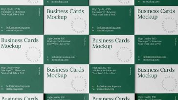 Free Business Cards Scene Mockup