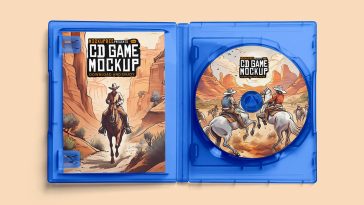 Free CD Game Box Mockup