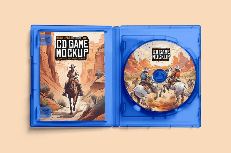 Free CD Game Box Mockup