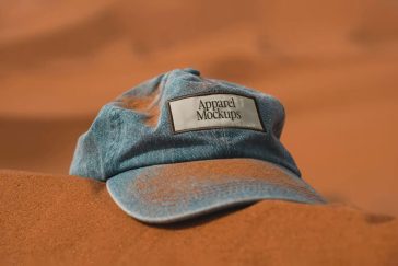 Free Cap with Patch Mockup