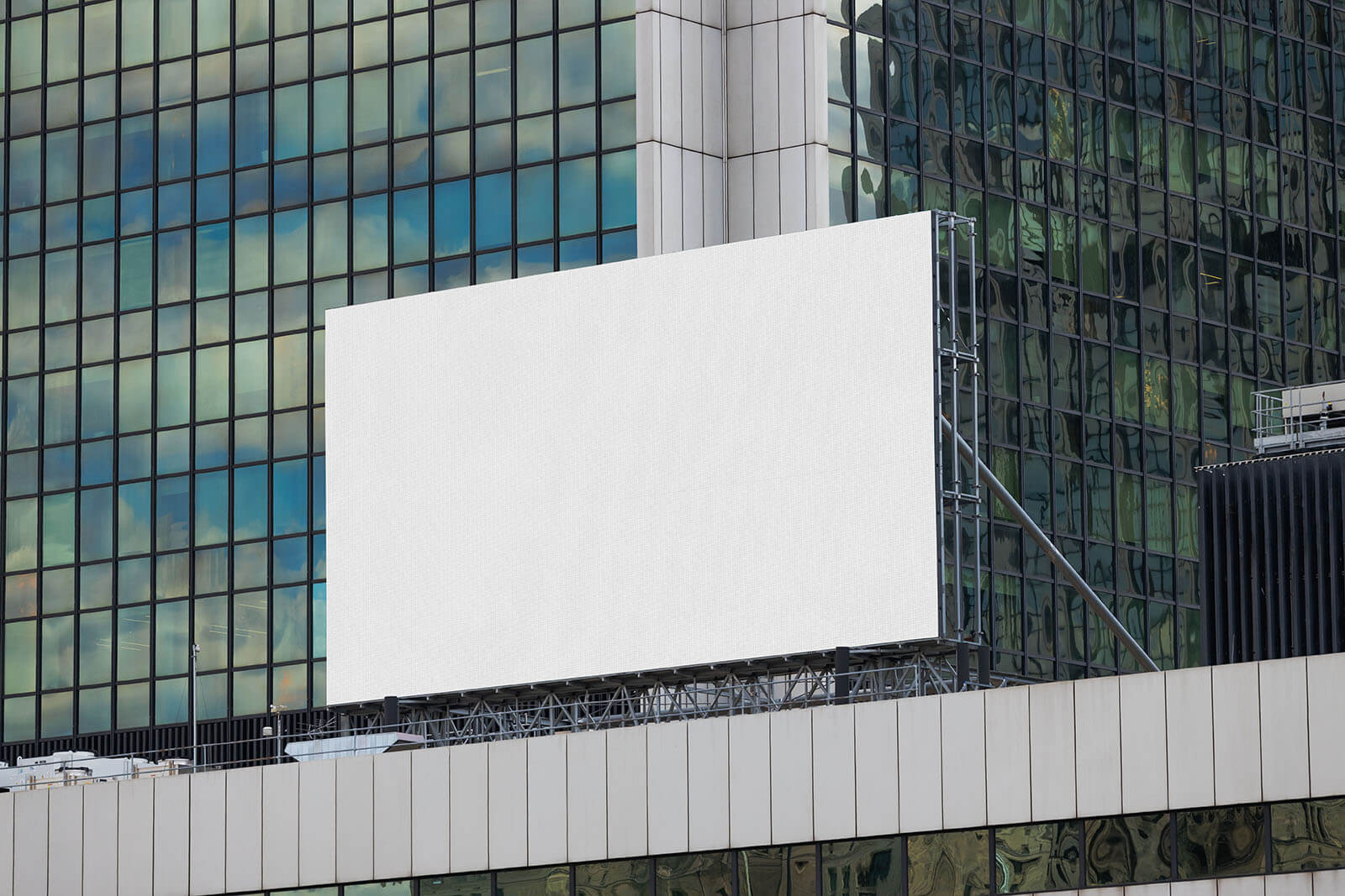 Free City Screen Billboard Mockup PSD