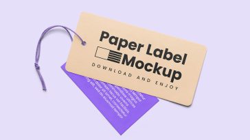 Free Double Apparel Label Mockup