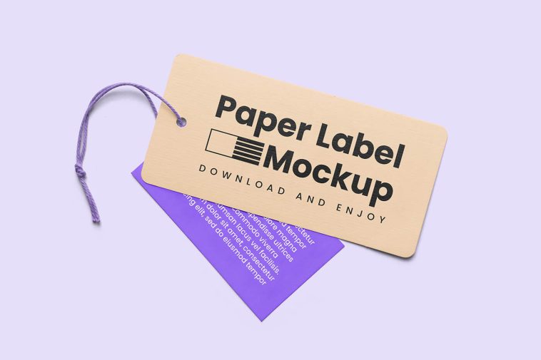 Free Double Apparel Label Mockup