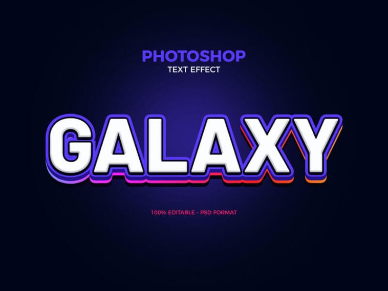 Free Galaxy Photoshop Text Effect