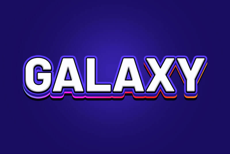 Free Galaxy Photoshop Text Effect