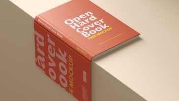 Free Open Hardcover Title / Back Book Mockup PSD