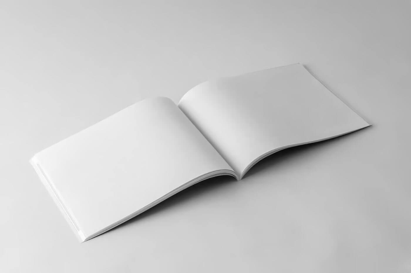 Free Open Horizontal Magazine Mockup