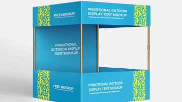 Free Promotional Outdoor Display Tent Mockup