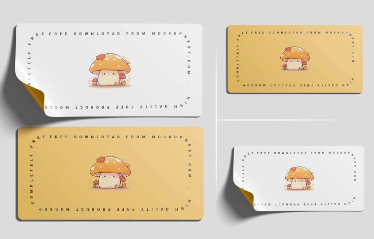 Rectangle Sticker Mockup