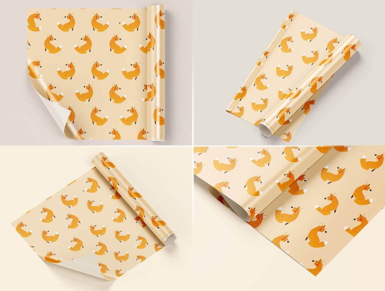 5 Wrapping Paper Mockups