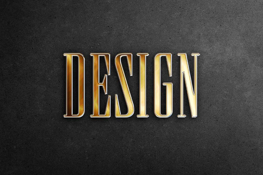 Gold Metallic Text & Logo Effect